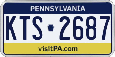 PA license plate KTS2687