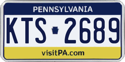 PA license plate KTS2689