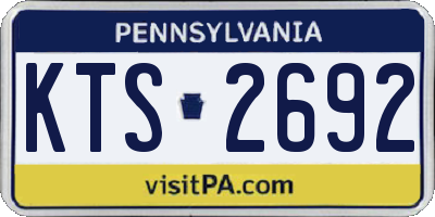 PA license plate KTS2692