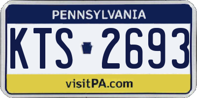 PA license plate KTS2693