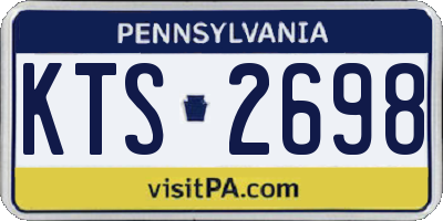PA license plate KTS2698