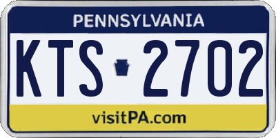 PA license plate KTS2702