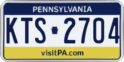 PA license plate KTS2704