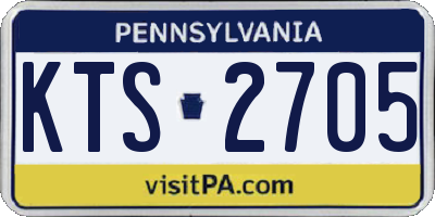PA license plate KTS2705