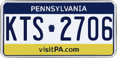 PA license plate KTS2706