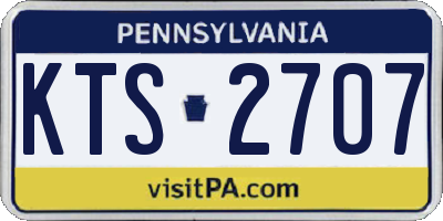 PA license plate KTS2707