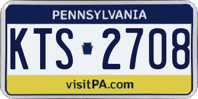 PA license plate KTS2708