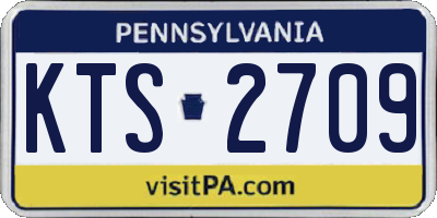 PA license plate KTS2709