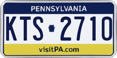 PA license plate KTS2710