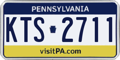 PA license plate KTS2711