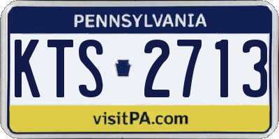 PA license plate KTS2713