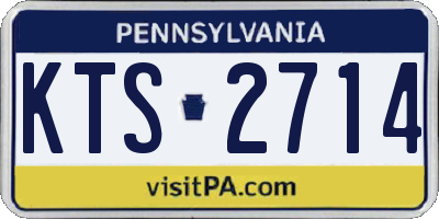 PA license plate KTS2714