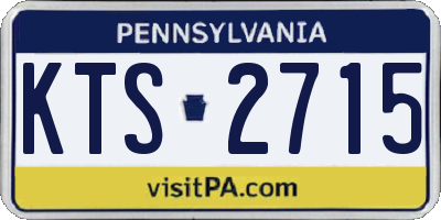 PA license plate KTS2715