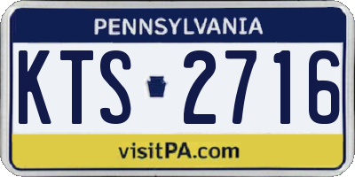 PA license plate KTS2716