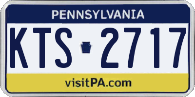 PA license plate KTS2717