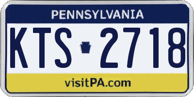 PA license plate KTS2718