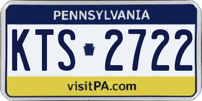 PA license plate KTS2722
