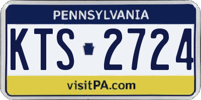 PA license plate KTS2724