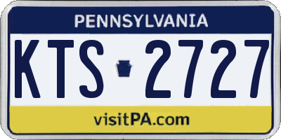 PA license plate KTS2727