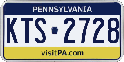 PA license plate KTS2728