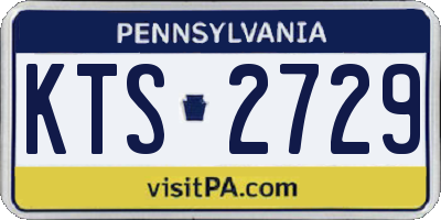 PA license plate KTS2729