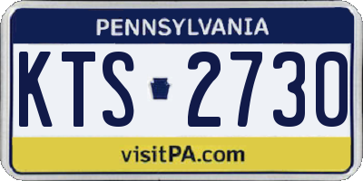 PA license plate KTS2730