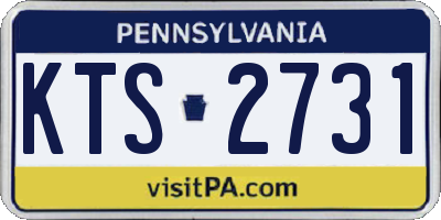 PA license plate KTS2731