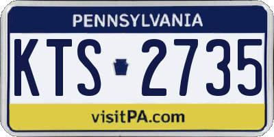 PA license plate KTS2735