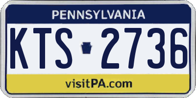 PA license plate KTS2736