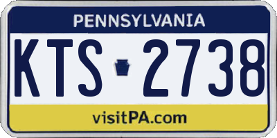PA license plate KTS2738