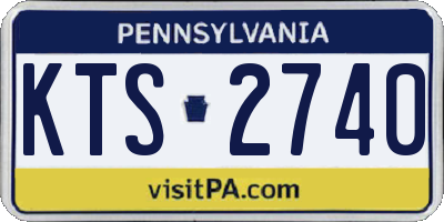 PA license plate KTS2740