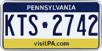 PA license plate KTS2742