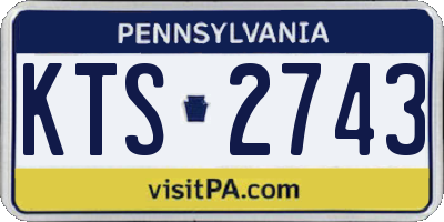 PA license plate KTS2743