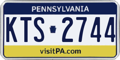 PA license plate KTS2744