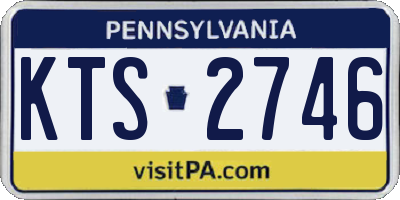 PA license plate KTS2746