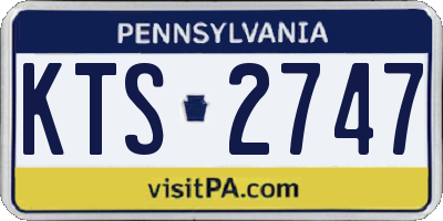 PA license plate KTS2747
