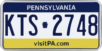 PA license plate KTS2748