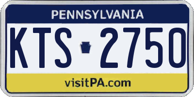 PA license plate KTS2750