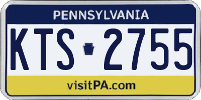 PA license plate KTS2755