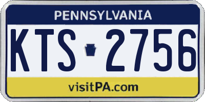PA license plate KTS2756