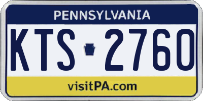 PA license plate KTS2760