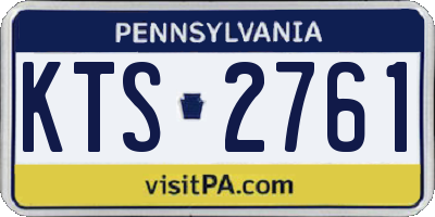 PA license plate KTS2761