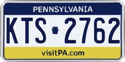 PA license plate KTS2762