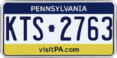 PA license plate KTS2763