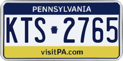 PA license plate KTS2765