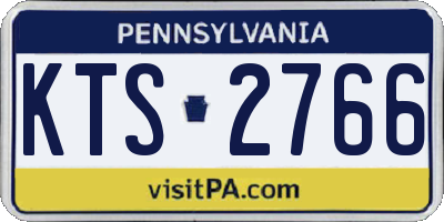 PA license plate KTS2766