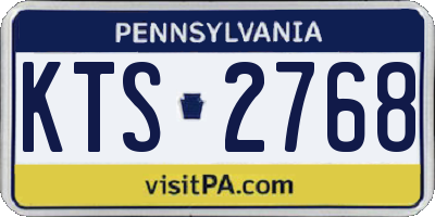 PA license plate KTS2768