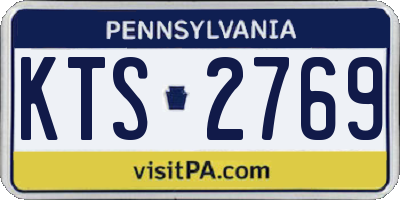 PA license plate KTS2769