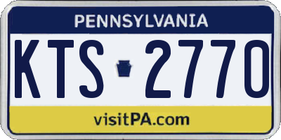PA license plate KTS2770