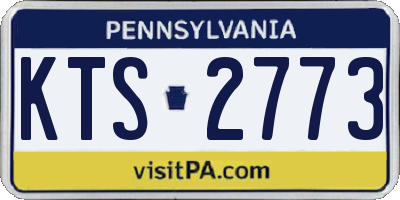 PA license plate KTS2773